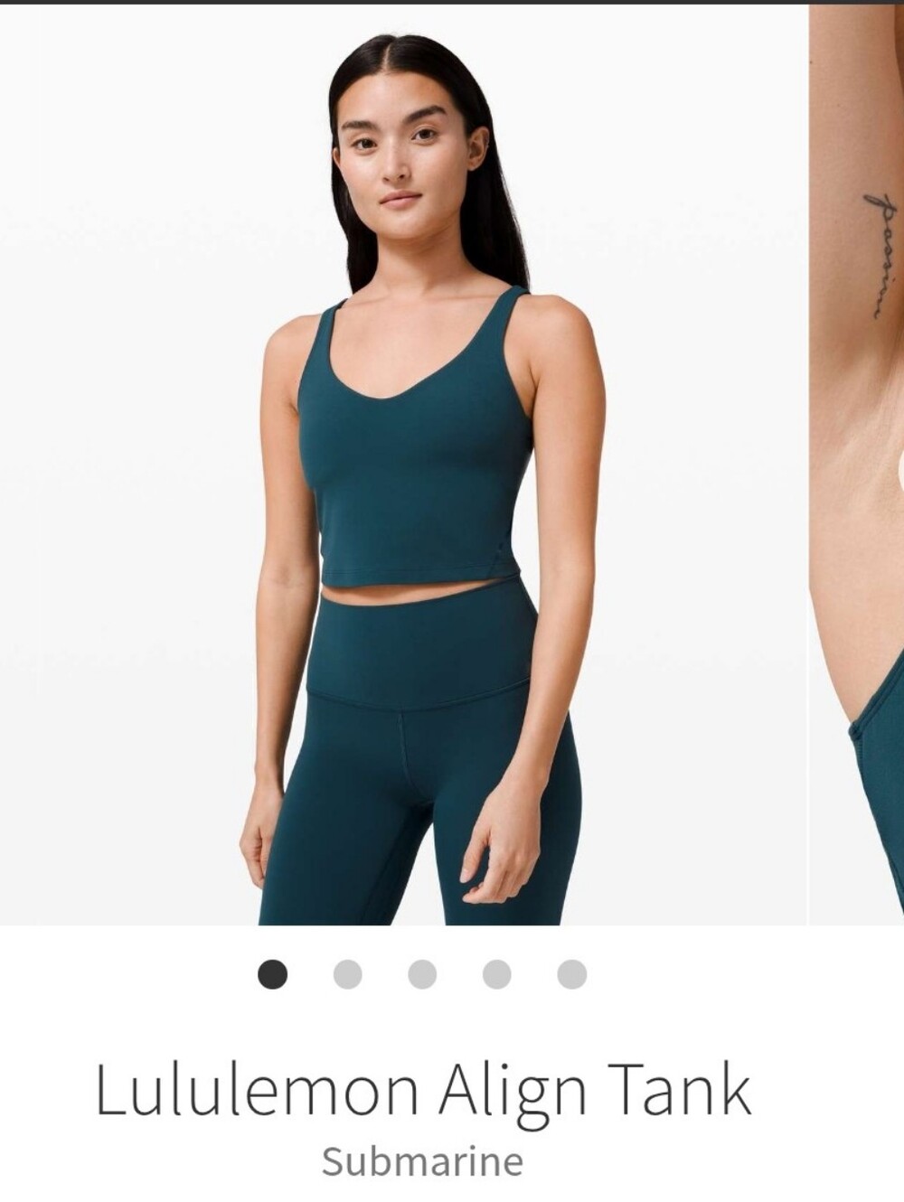 lululemon Align Tank in Submarine Teal Size 8